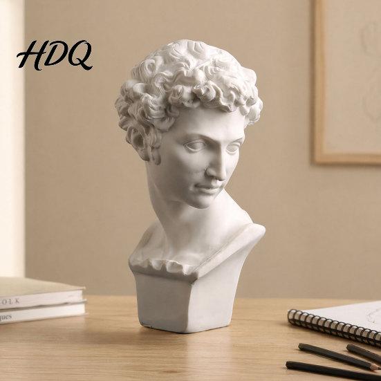 Classic Greek Sculpture Bust Statue Ornaments Resin for Art Studio Decor