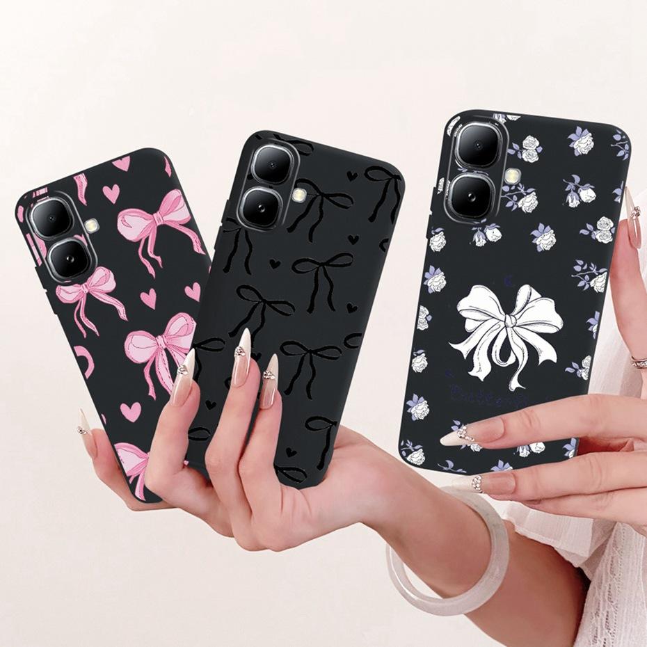 Cute Printing Phone Case For Infinix Smart 20 Soft Black Silicone TPU Cases For Infinix Smart20 X6840 X6840B Covers Bumpers