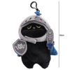 Shield Knight Cat Plush Doll Cartoon Black Cat Stuffed Toy Decoration Cat Plush Toy  Kids