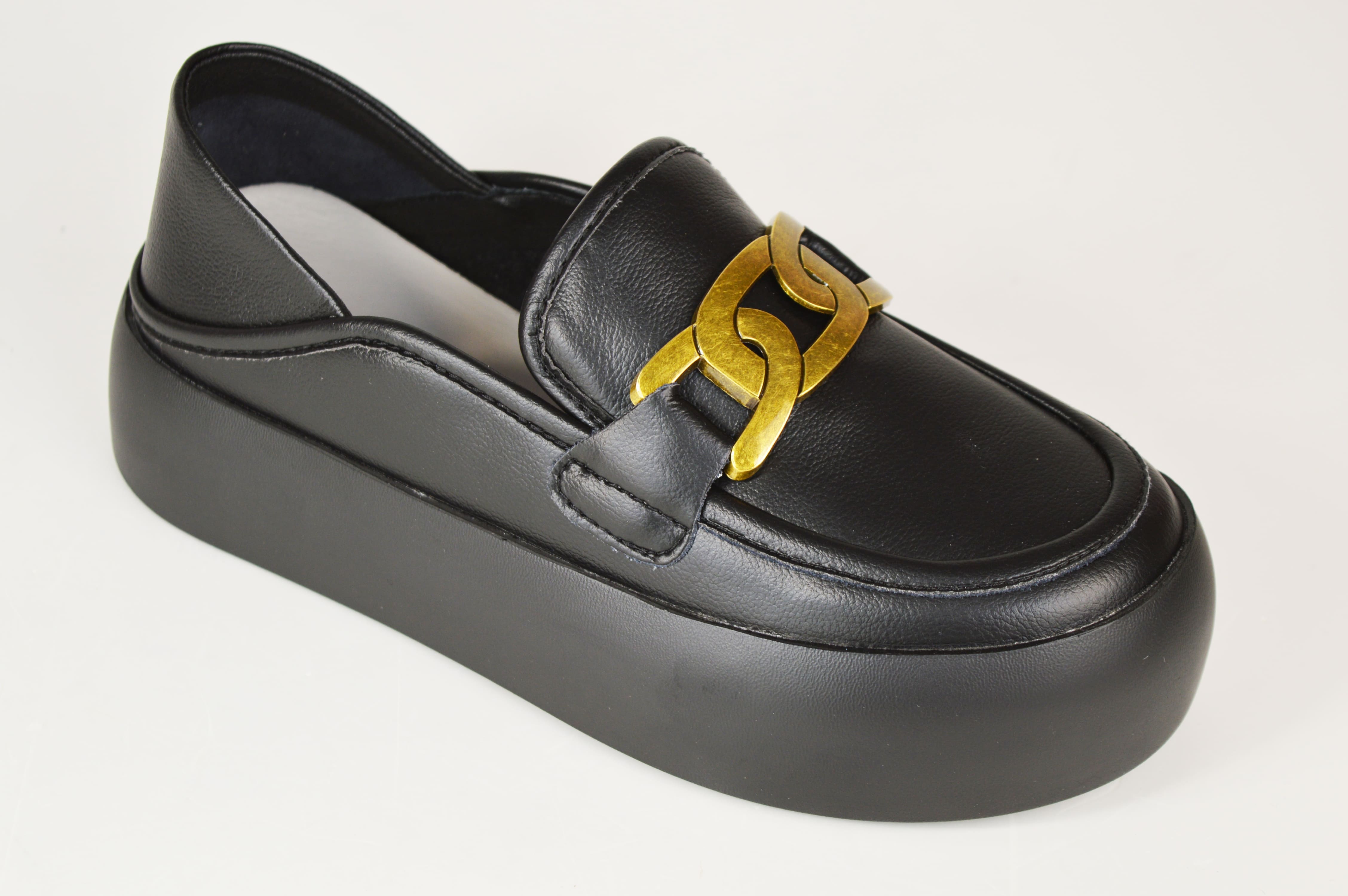 

Лофери жіночі V.I.konty 3033 37 Чорні шкіра 37 чорний