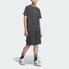 adidas Originální pánské tričko s krátkým rukávem Módní logo Kulatý výstřih Volný střih Pánská trička Jednobarevná šedá KC1428