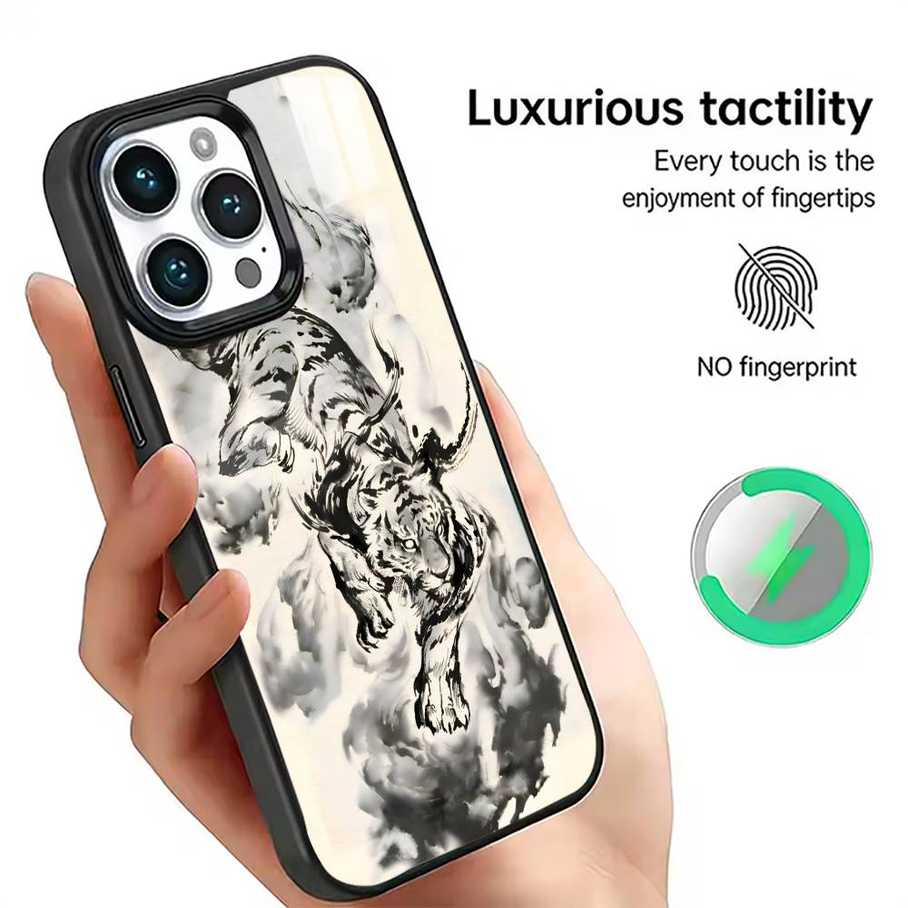 

Mythical Beast Dragon Tiger Art Phone Case For iPhone17,16,15,14,13,12,11 Plus,Pro Magnetic For Magsafe Wireless Charging iPhone17Pro