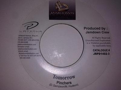 7inch Record PINCHERS / JIMMY RILEY - Tomorrow / What Would I Do JRPD14023 Jamdown Records 2001 Jamaica Reggae, Ska & Dub Used