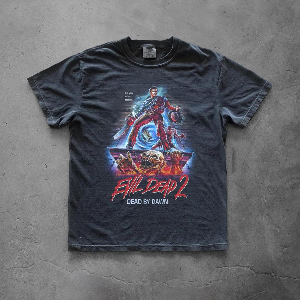 Evil Dead 2 Groovy Vintage Horror Graphic T-Shirt
