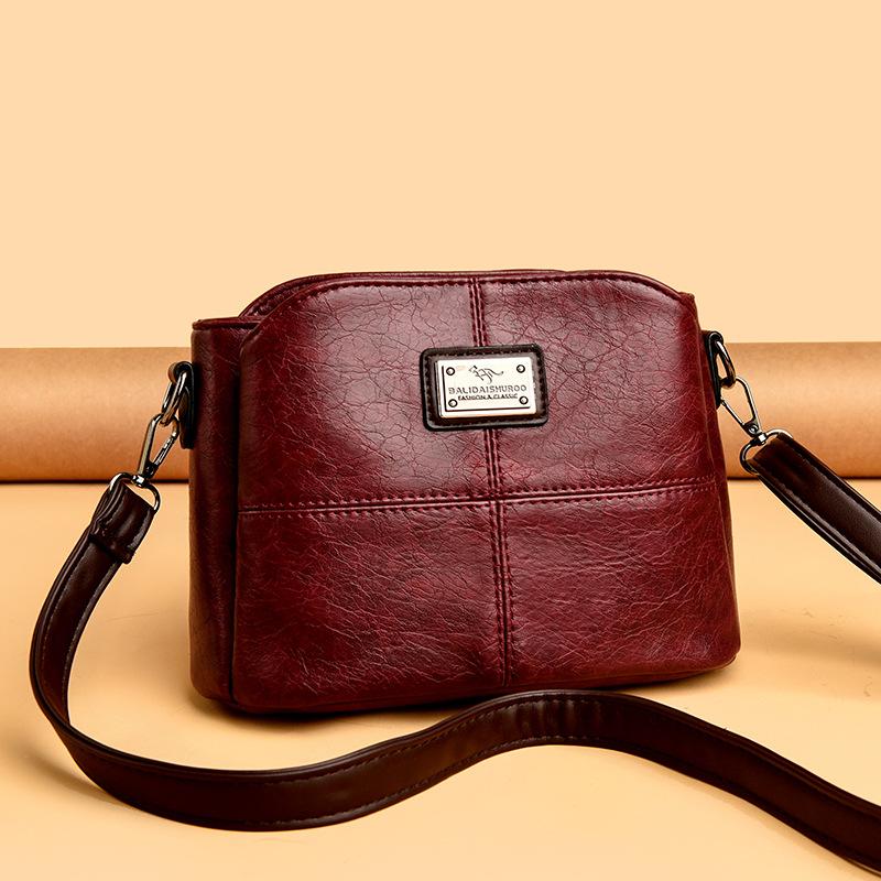 Fashionable Bucket Small Bag, Simple and Elegant Single-shoulder Crossbody Bag for Middle-aged People