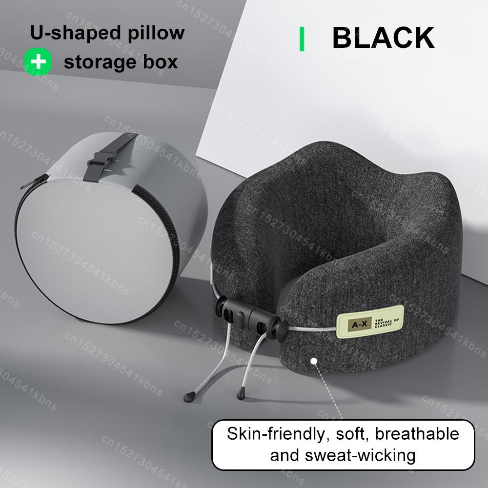 Memory Foam U-Shaped Neck Pillow for Travel Flight Comfort Support Ergonomic Sleep Cushion Headrest Plane Relief