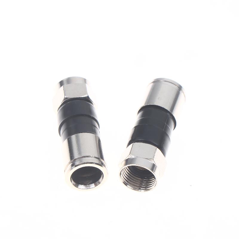 5/10/20Pcs Waterproof Straight Antenna Cable Adapters Rg6 F-Type Coaxial Compression Connectors For Satellite & Cable Tv