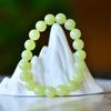 Genuine Natural Green Jade a Hetian Round Beads Trendy Party Bracelet 10mm Women Gemstone Rare Crystal AAAAAA