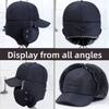 Lei Feng Hat for Men, Winter, Middle-aged and Elderly, Cotton Hat, Outdoor Ear Protection, Cycling Hat, Anti Cold Skiing, and Plush Warm Hat