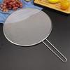 25cm/29cm/33cm Stainless Steel Splatter Screen Mesh Pot Lid Filter Cover Silver Oil Frying Pan Kitchen Cooking Tools