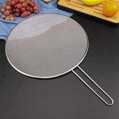 25cm/29cm/33cm Écran Anti-éclaboussures en Acier Inoxydable Couvercle de Casserole en Maille Couvercle Filtre Argenté Outil de Cuisine pour Poêle à Frire