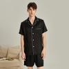 6A Grad 19 Momme Maulbeerseide Herren Kurzarm Oberteil & Shorts Pyjama - Schwer, Luxuriöse Sommer Homewear