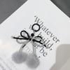 Bowknot Plush Ball Charm Pendant Chain Y2K Phone Straps Pocket Keychain Strap