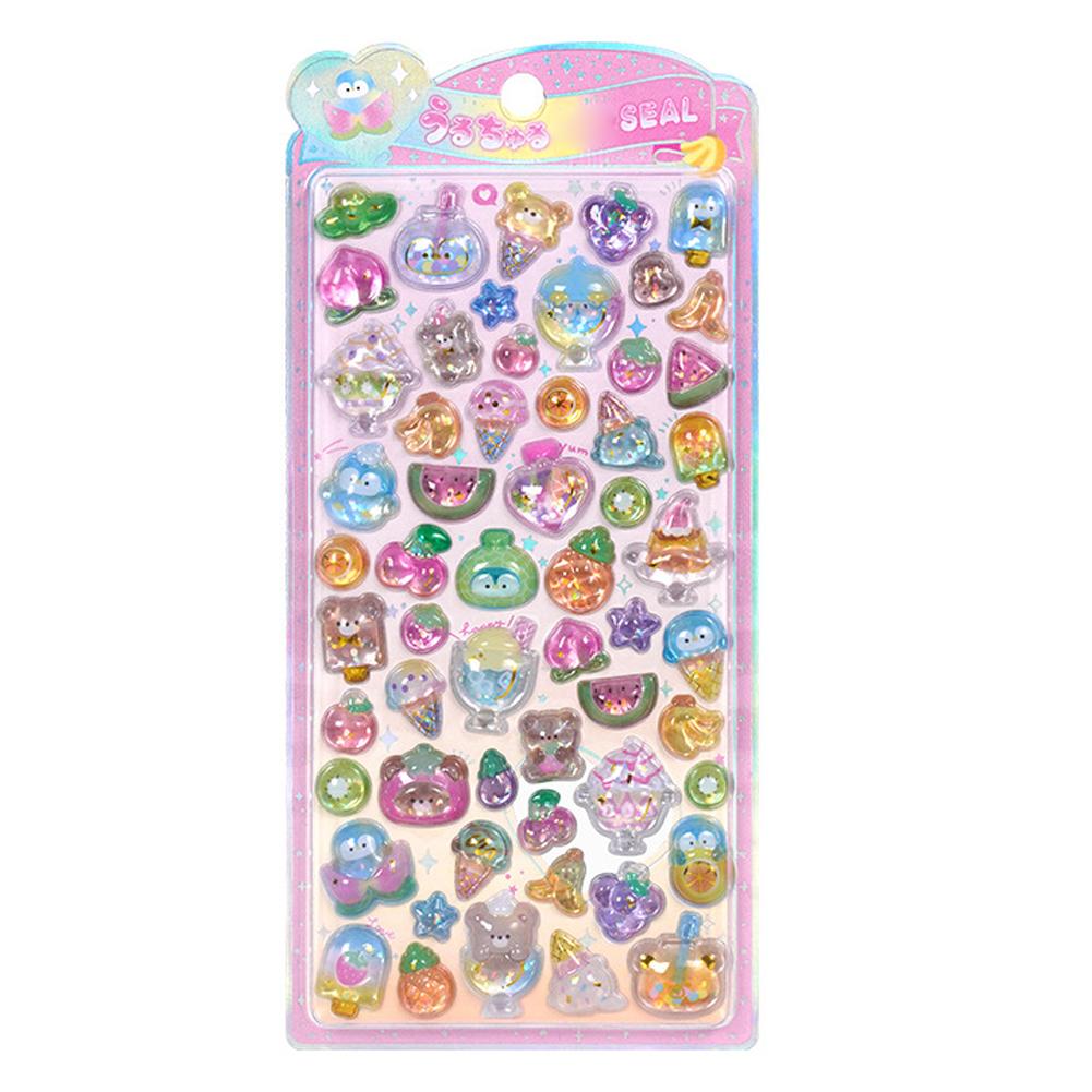 Kawaii Cartoon Animal 3D Relief Cute Stickers Children And Girls Decorative Sticker Birthday Gifts Creative Peripheral