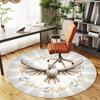 1pc Dove Freedom Round Chair mat office Area Rug - Non-Slip, Floor Mat for Office, Bedroom, and Indoor Decor p127279