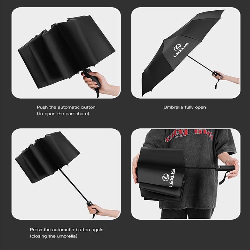 lexus Car Umbrella Fully Automatic Umbrella For Lexus RX330 IS250 UX Wind-resistant Rain-resistant UV-resistant Sunshade ParasolFP2