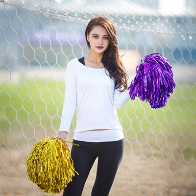 Yousheng Metallic Foil Cheerleader Pompoms Cheer Poms with Handle Cheerleading Costume Accessory for Team Spirit Sports Dance Party Cheering