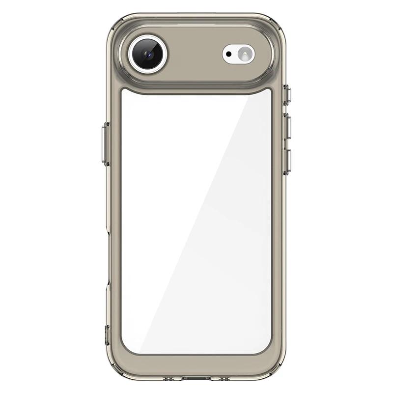 Fashion Clear PC+TPU Soft Silicon Phone Case for IPhone 17 Air 16 15 14 Plus 13 12 11 Pro Max Bumper Anti-Drop Protect Cover