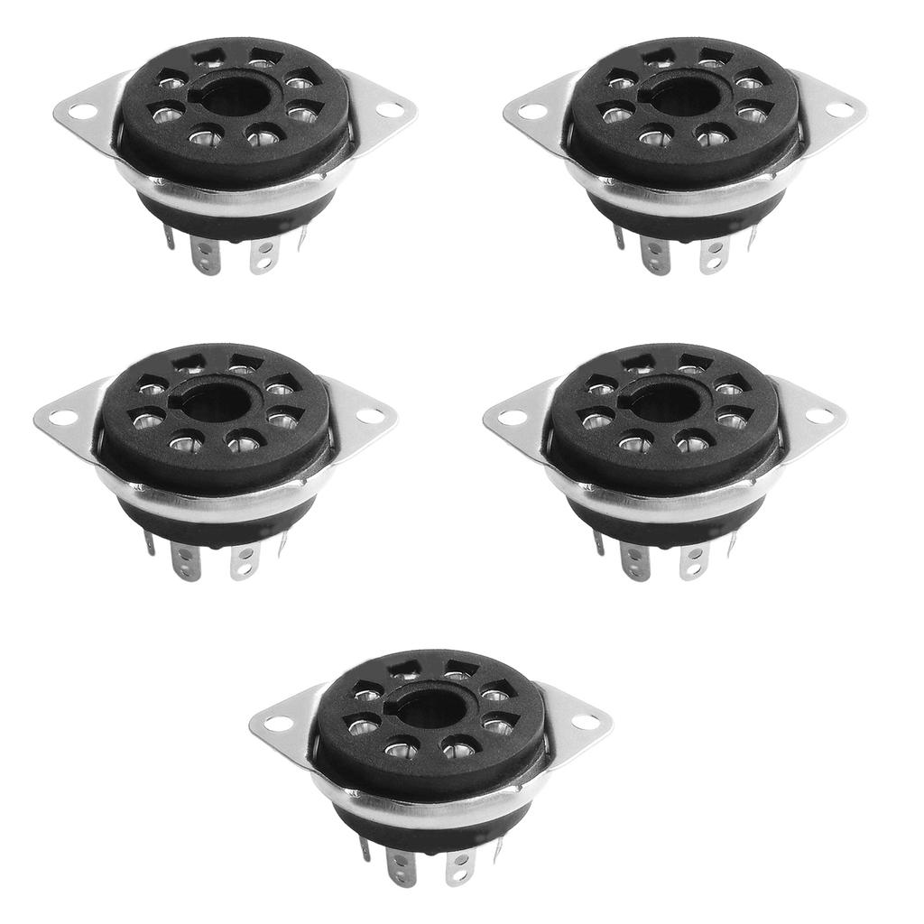 5pcs 8-Pin Vacuum Tube Socket for 6P3P 6P6P 6n8p 6n9p 5Z3P 5Z2P 6j8p Suitable for Preamps,Amplifiers GZS8-B1/GZS8-B1-G