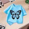 T-shirt décontracté à manches courtes pour enfants - T-shirt d'été ample pour filles avec nœud
