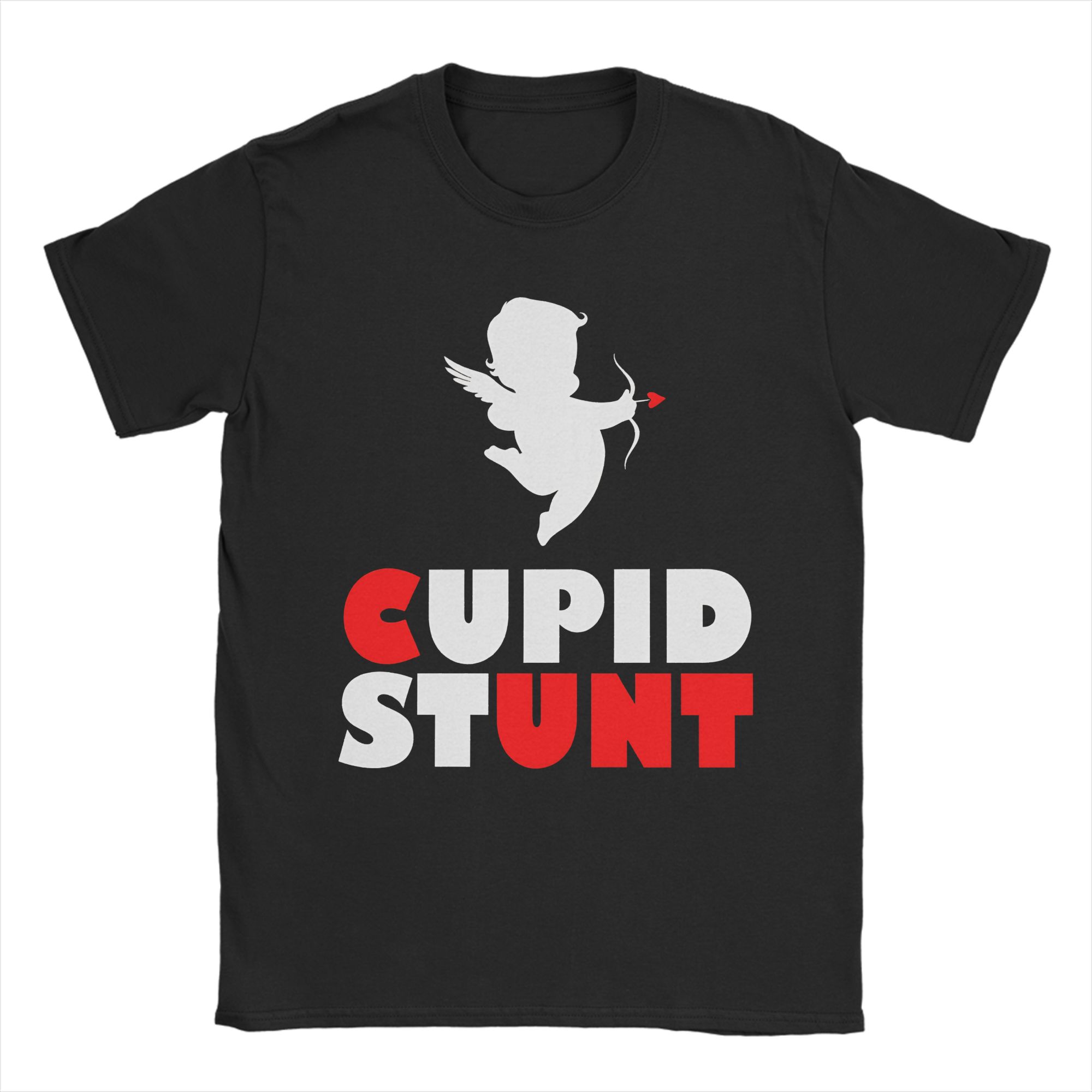 

Men Cupid Stunt Cringe Unhinged T Shirts Cotton Tops Funny Short Sleeve O Neck Tees Plus Size TShirts 4XL