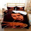 Rapper Kanye West Musik 3D Cartoon Bedwäsche Set Bettwäsche Set für Doppelbett Kingsize Bettwäsche Set Weich Und Bequem