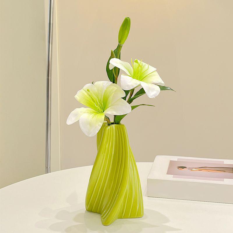 

1PC Decorative Ornament Table Shaped Room Vase Desktop Ceramic Classy