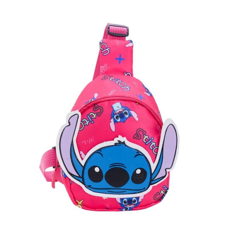 Lilo Stitch Cartoon Kids Chest Bag With Polyester Material For Daily School Use
