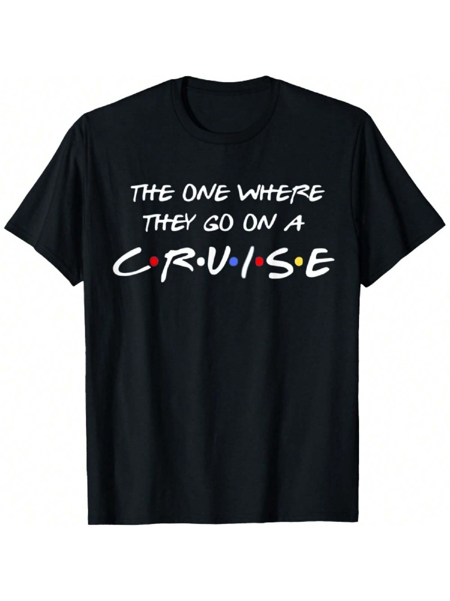 The One Where They Go On A Cruise Funny Family Cruise 2025 T-Shirt S разноцветный