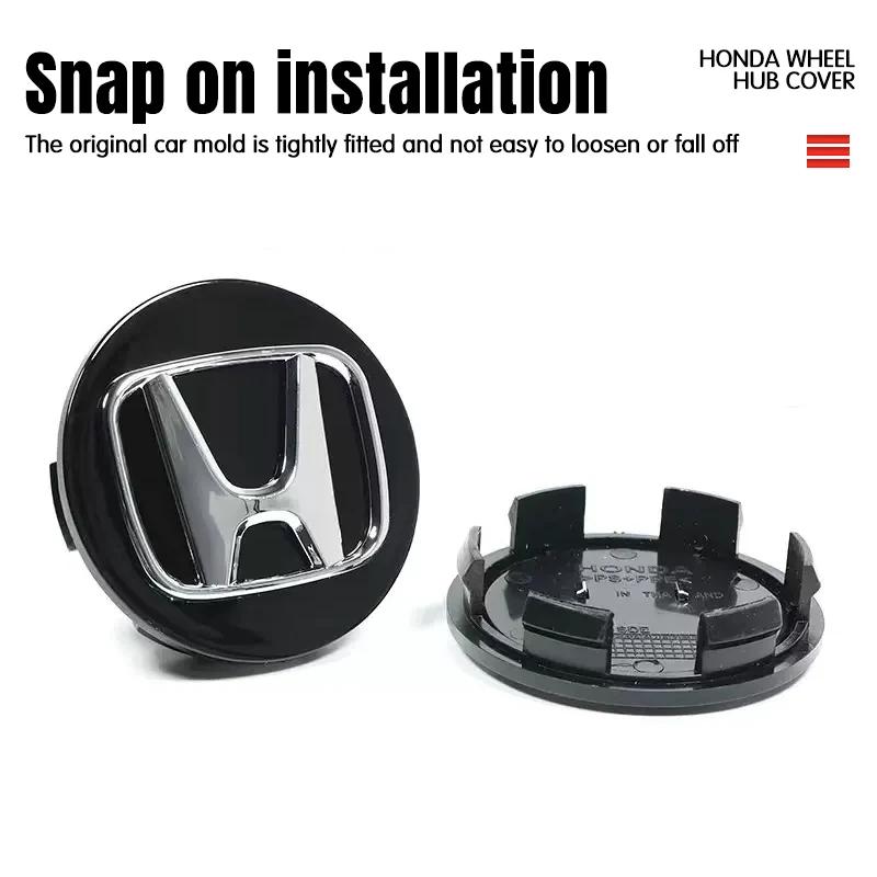 4pcs 69mm Car Wheel Center Hub Center Cap Rim Hub Dustproof Cover Emblemem For Honda Fit Jazz GK5 Civic Type-R CRV Pilot Accord aig256