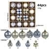 6CM Electroplated Irregular Painted Christmas Ball Ornaments Gift Box Set - Tree Hanging Decorations