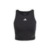 Aeroready Hyperglam Crop Tank Top Three Stripe Color Block Logo Sports Vest Women Tops Black IB2310
