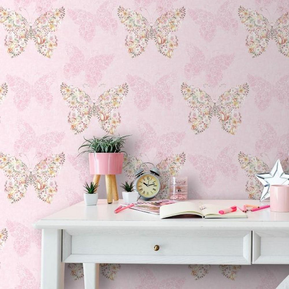 Muriva Catherine Lansfield Enchanted Butterfly Wallpaper