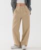 PIANER Semi-Wide Single-Pleat Cotton Pants (Beige)