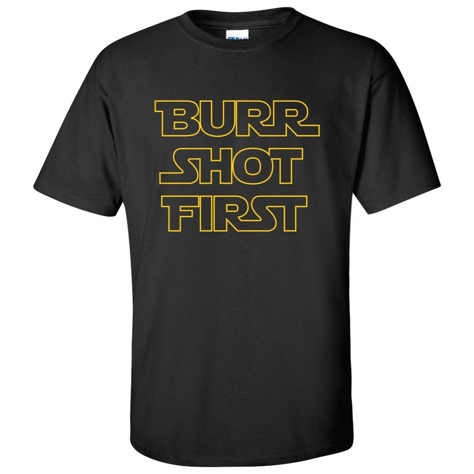 Burr Shot First - Hamilton Funny Musical Theater Basic Cotton T-Shirt 2XL