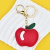 Apples Keychain Pendant Cute Apple-Shaped Leather Keychain Charm Colorful Fruit Bag And Car Pendant Soft Versatile Purse Charm for Women Tote Bags
