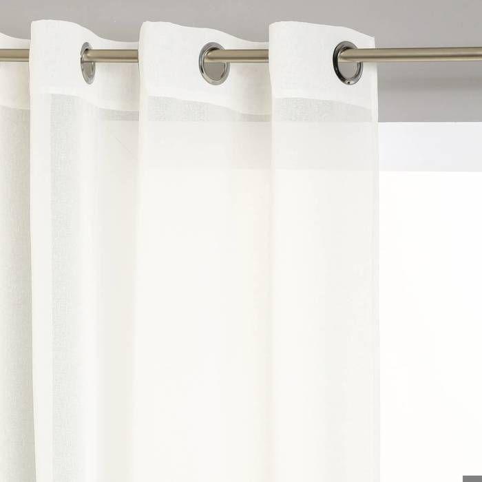 Voile "Etamine" elfenbeinfarben 140x240cm - Atmosphera créateur d'intérieur