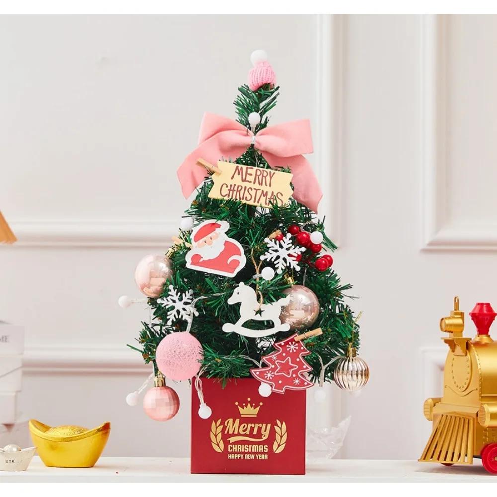 50cm Mini Christmas Tree Package Encryption Simulation Light Up Tree with Decorative Decorations