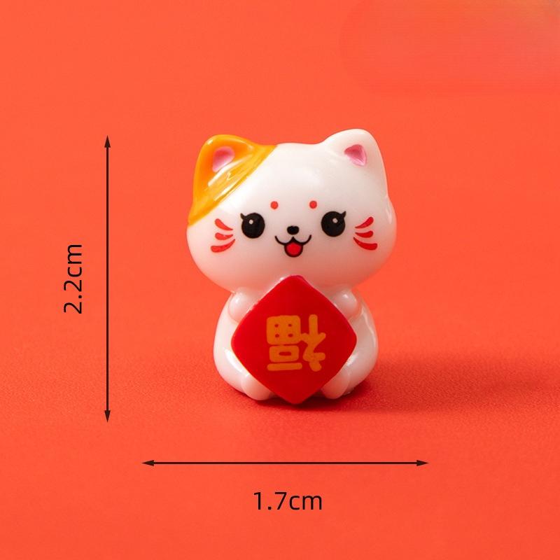 Mikro-Landschaft Niedliche Maneki Neko Figuren, Heim-Desktop-Auto-Figuren, Kunstharz-Handarbeiten, Dekorative kleine Figuren