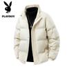 PLAYBOY Men's Winter Stand-Collar Windproof Waterproof Padded Jacket