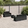 Vidaxl 6-Cz. Garden Furniture Set With Cushions, Black Poly Rattan