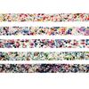 Biais coton 1 cm x 1 m Fleurs multicolores 5 pièces
