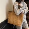 Letter Print Shoulder Bag Women's Large Capacity Tote Bag
