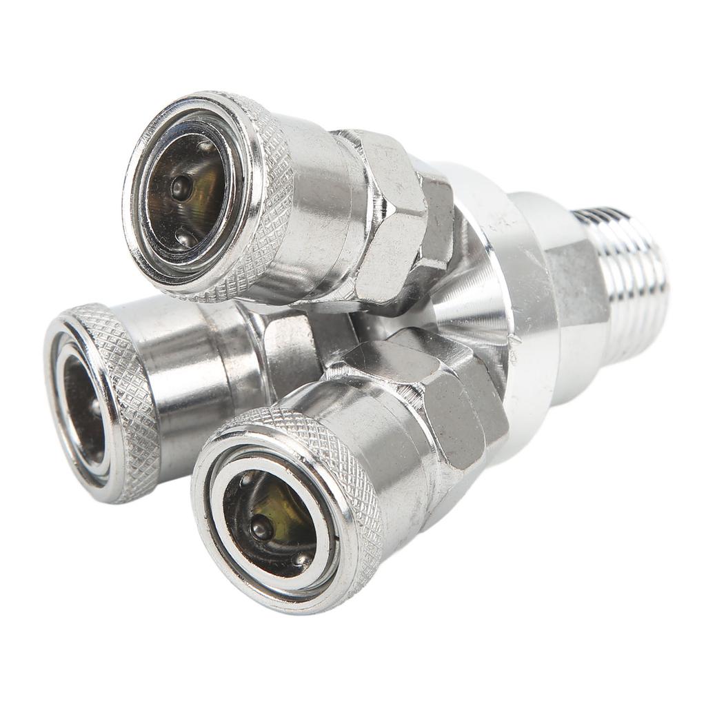 3 Way Quick Coupler Universal Type Male Thread Swivel Air Compressor Fittings G1 2