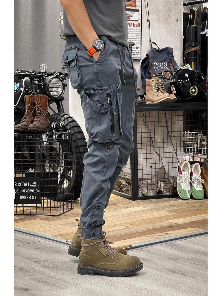 Men's Straight-Leg Outdoor Tactical Work Pants for Spring and Autumn