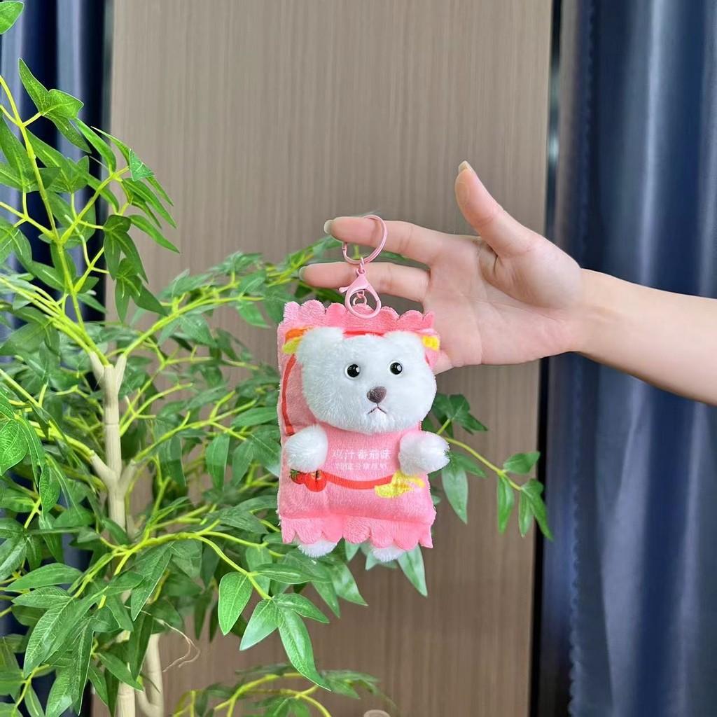 

Cartoon Bear Fluffy Keyring Cute Soft Plush Accessory For Bags And Gifts In Various Colors Pink Bear