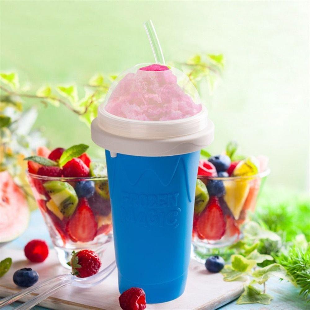 Silicone Smoothies Squeeze Cup Quick-Frozen Slushy Maker Cup Portable Ice Cream Maker Cups  Kitchen