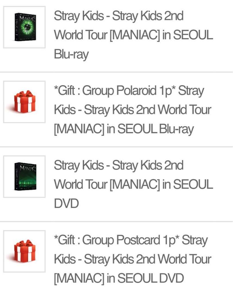 [USED] StrayKids MANIAC etc. Album Blu-ray