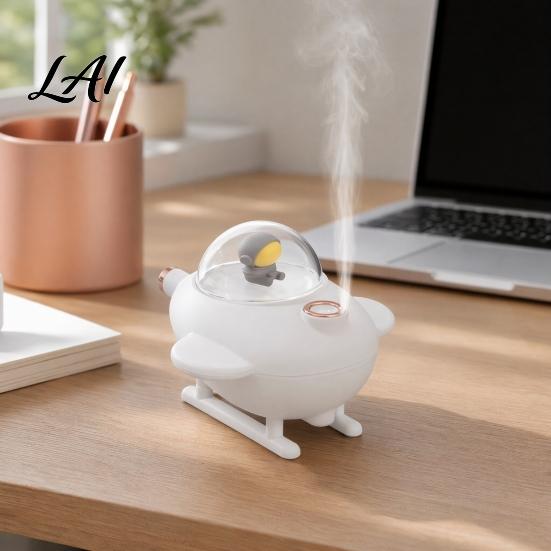 Skin Moisturizing Humidifier Desktop Humidifier Airplane Shaped with Light Portable 220ml Water Quiet For Bedroom Tank Capacity Operation