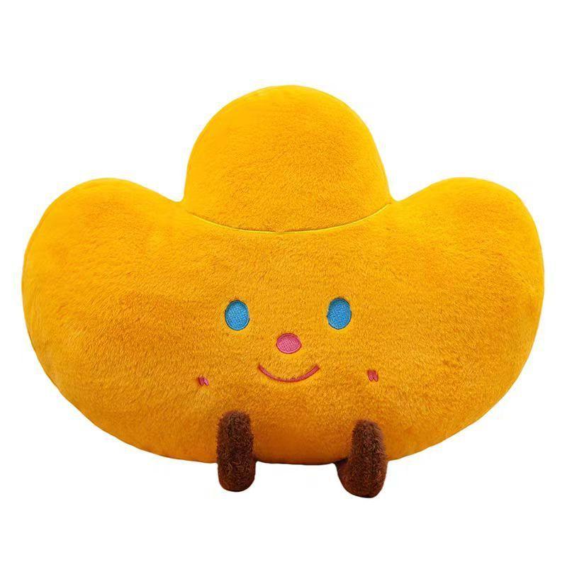 

Lucky Gold Ingot Plush Pillow With Pp Cotton Filling For New Year Festival Decor 30cm